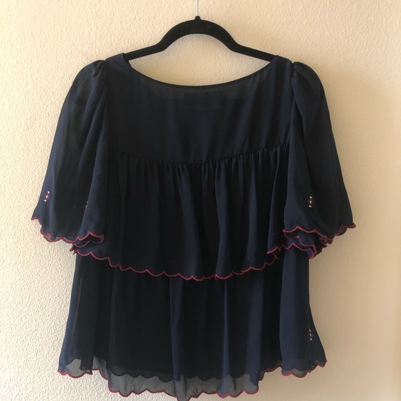 Loft scallop ruffle blouse - Picture 3 of 7